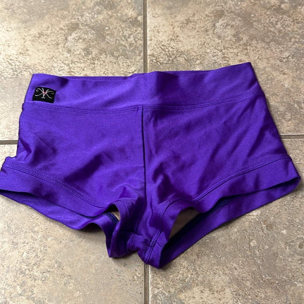 Kandi Kouture Dance Purple shiny Bottoms Briefs Girls Size CXL